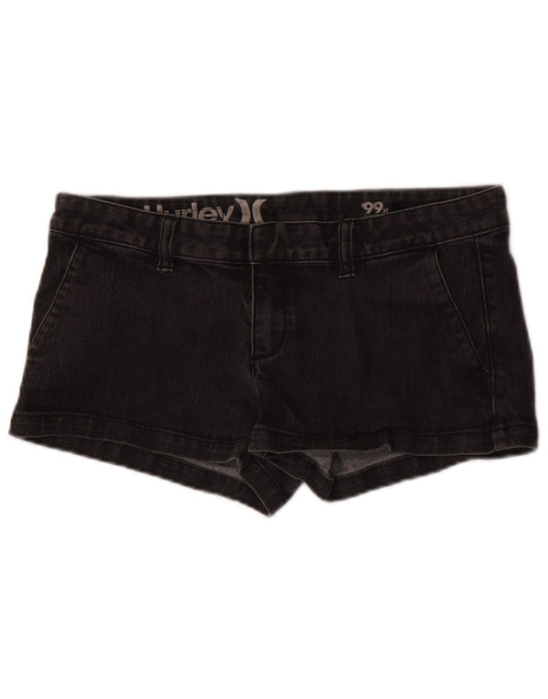 Hurley Womens Denim Shorts W29 Medium Black Cotton