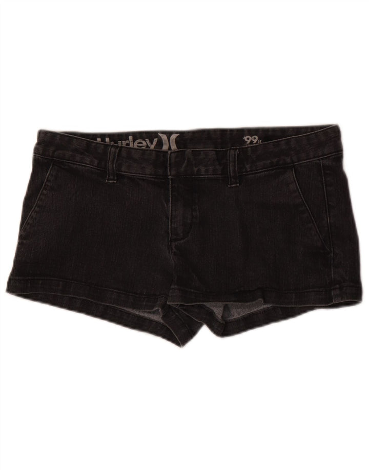 Hurley Womens Denim Shorts W29 Medium Black Cotton
