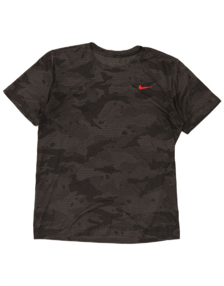 Nike Mens T-Shirt Top Medium Black Camouflage Polyester
