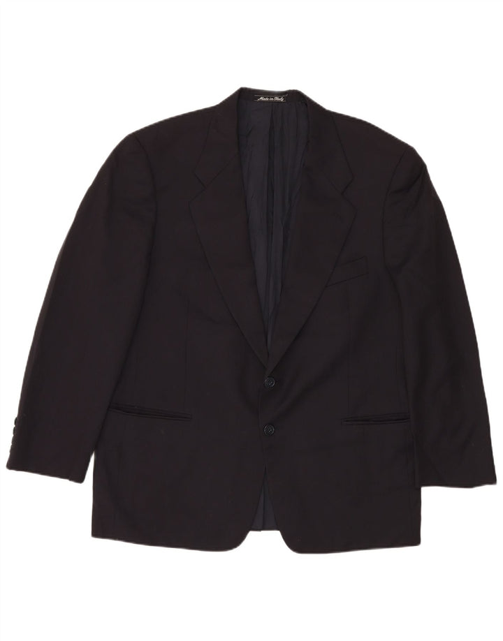Marks & Spencer Mens 2 Button Blazer Jacket UK 42 XL Navy Blue New Wool