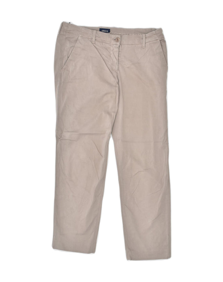 ARMANI JEANS Womens Straight Chino Trousers IT 44 Medium W32 L26 Beige | Vintage | Thrift | Second-Hand | Used Clothing | Messina Hembry 