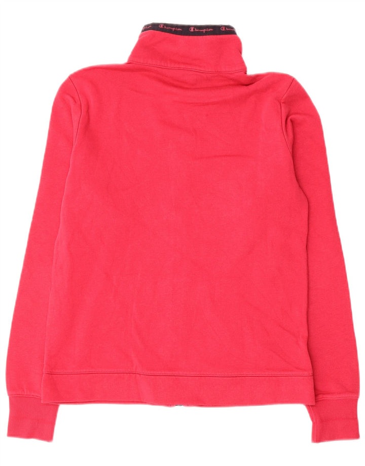 Champion Womens Graphic Tracksuit Top Jacket UK 10 Small Pink