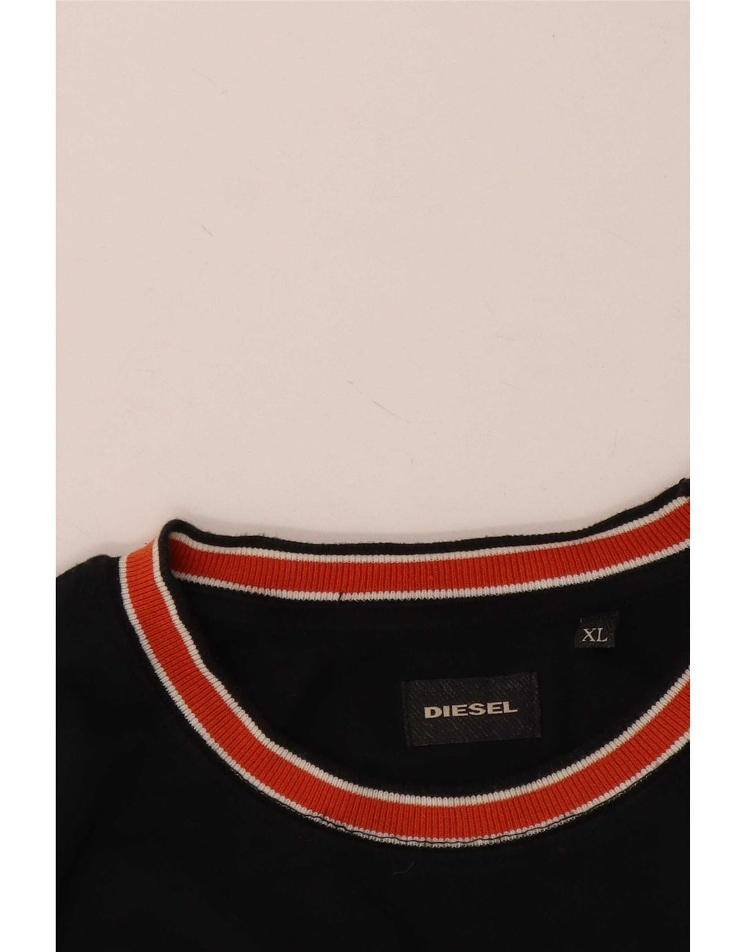 Diesel Mens T-Shirt Top XL Black Colourblock