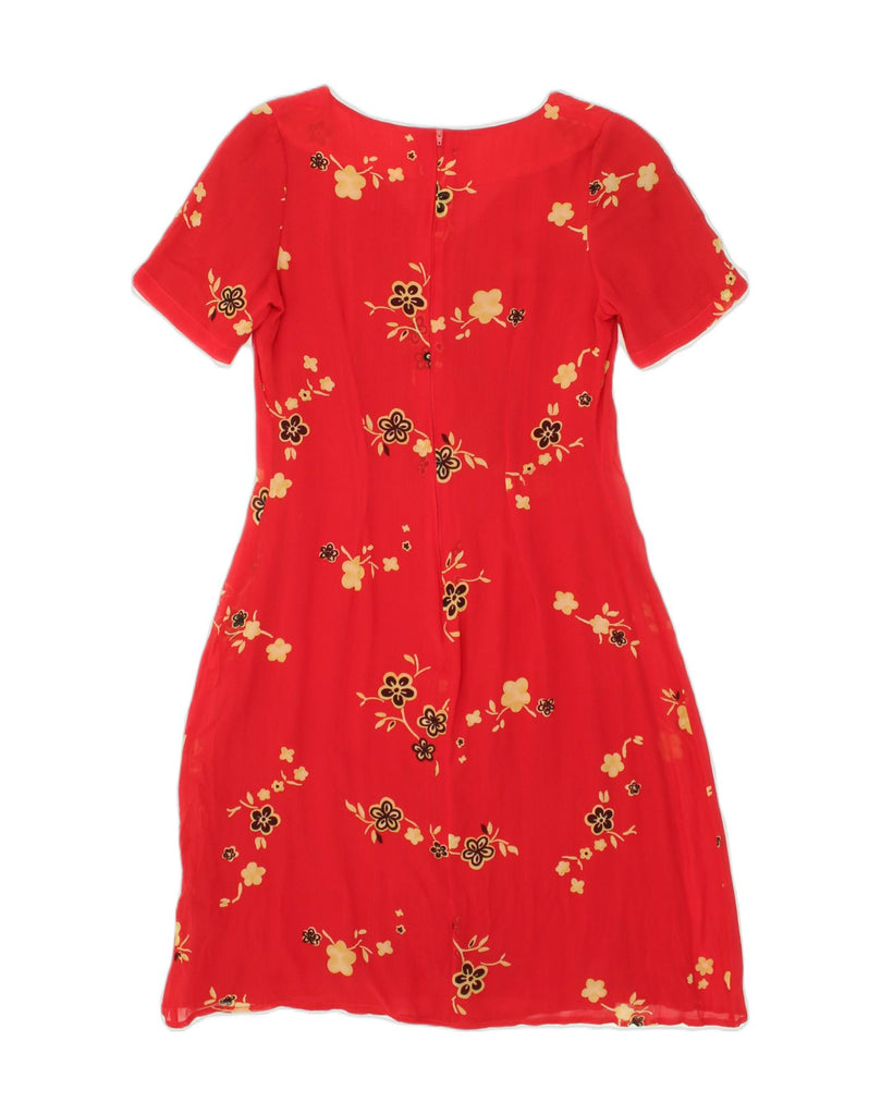 VINTAGE Womens A-Line Dress IT 46 Large Red Floral | Vintage Vintage | Thrift | Second-Hand Vintage | Used Clothing | Messina Hembry 