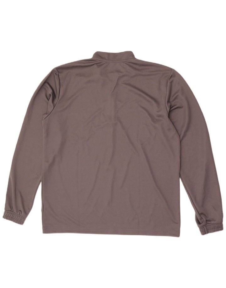 Adidas Mens Aeroready Zip Neck Pullover Tracksuit Top XL Grey Polyester