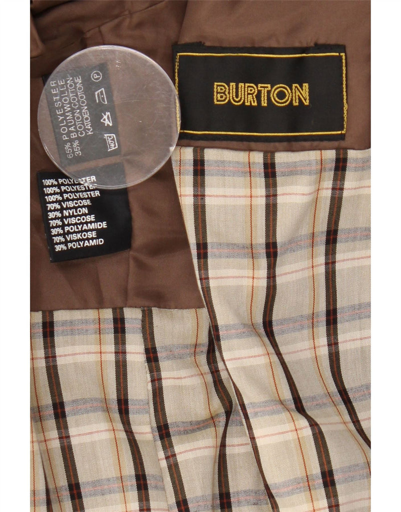 BURTON Mens Overcoat UK 42 XL Brown Polyester Vintage Burton and Second-Hand Burton from Messina Hembry 