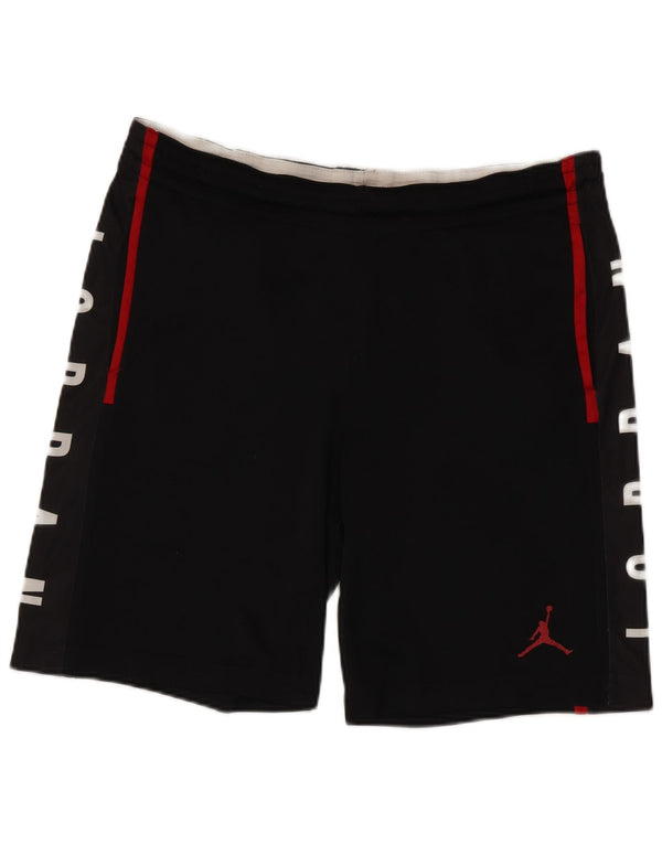 Jordan Mens Dri Fit Graphic Sport Shorts Medium Black Colourblock Polyester