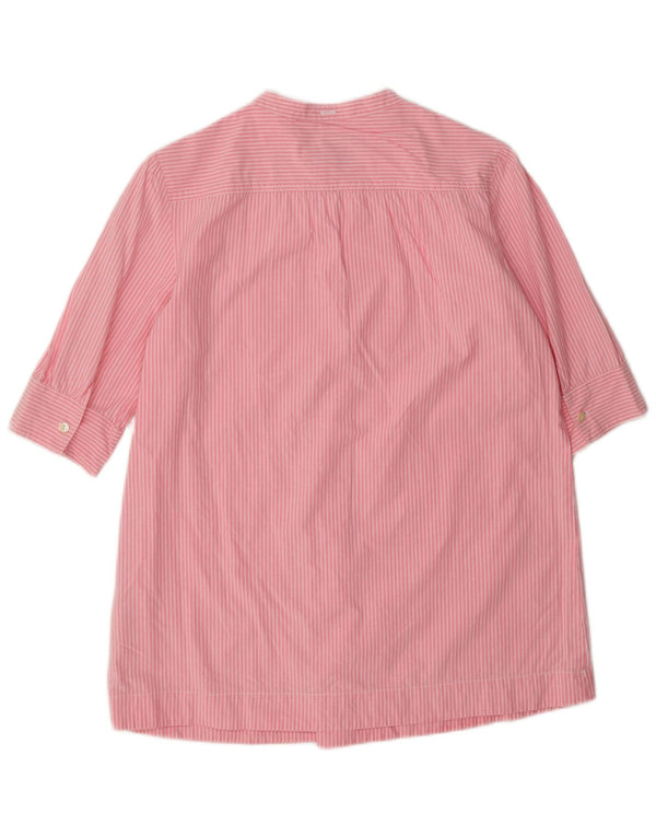 Jack Wills Womens Short Sleeve Pullover Shirt UK 12 Medium Pink Striped