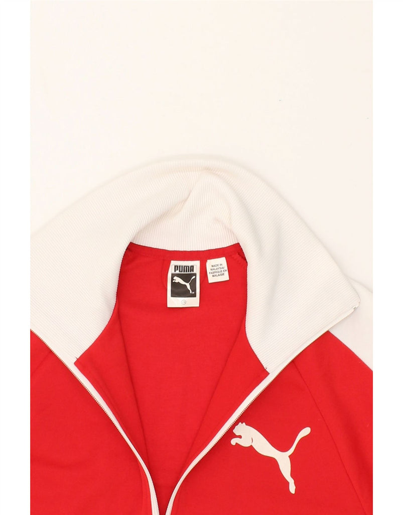 PUMA Boys Graphic Tracksuit Top Jacket 15-16 Years Red Colourblock | Vintage Puma | Thrift | Second-Hand Puma | Used Clothing | Messina Hembry 