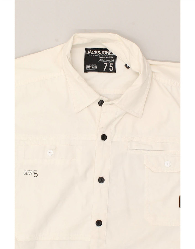 JACK & JONES Mens Shirt Large White | Vintage Jack & Jones | Thrift | Second-Hand Jack & Jones | Used Clothing | Messina Hembry 