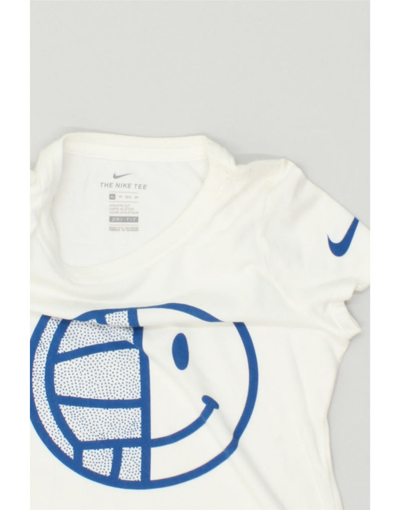 NIKE Boys Graphic T-Shirt Top 7-8 Years XS White | Vintage Nike | Thrift | Second-Hand Nike | Used Clothing | Messina Hembry 