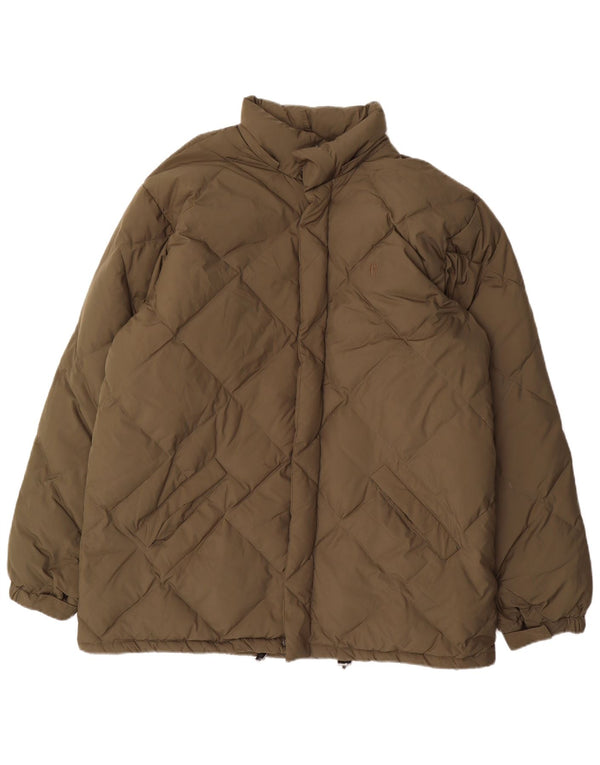 Conte of Florence Mens Padded Jacket UK 42 XL Khaki Polyester