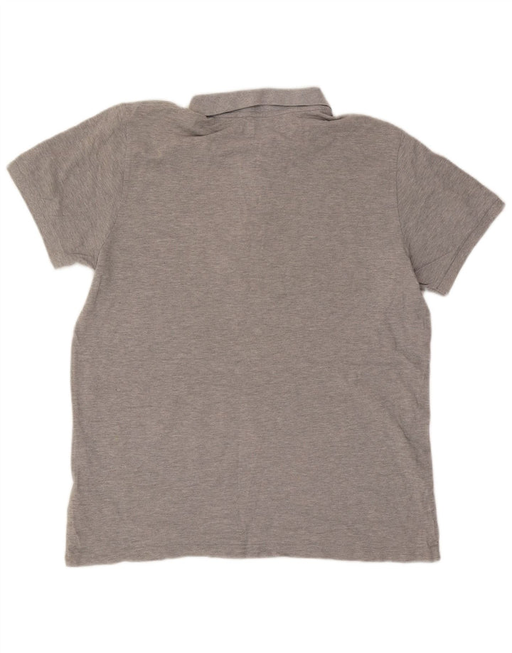 Adidas Mens Polo Shirt XL Grey Flecked Cotton