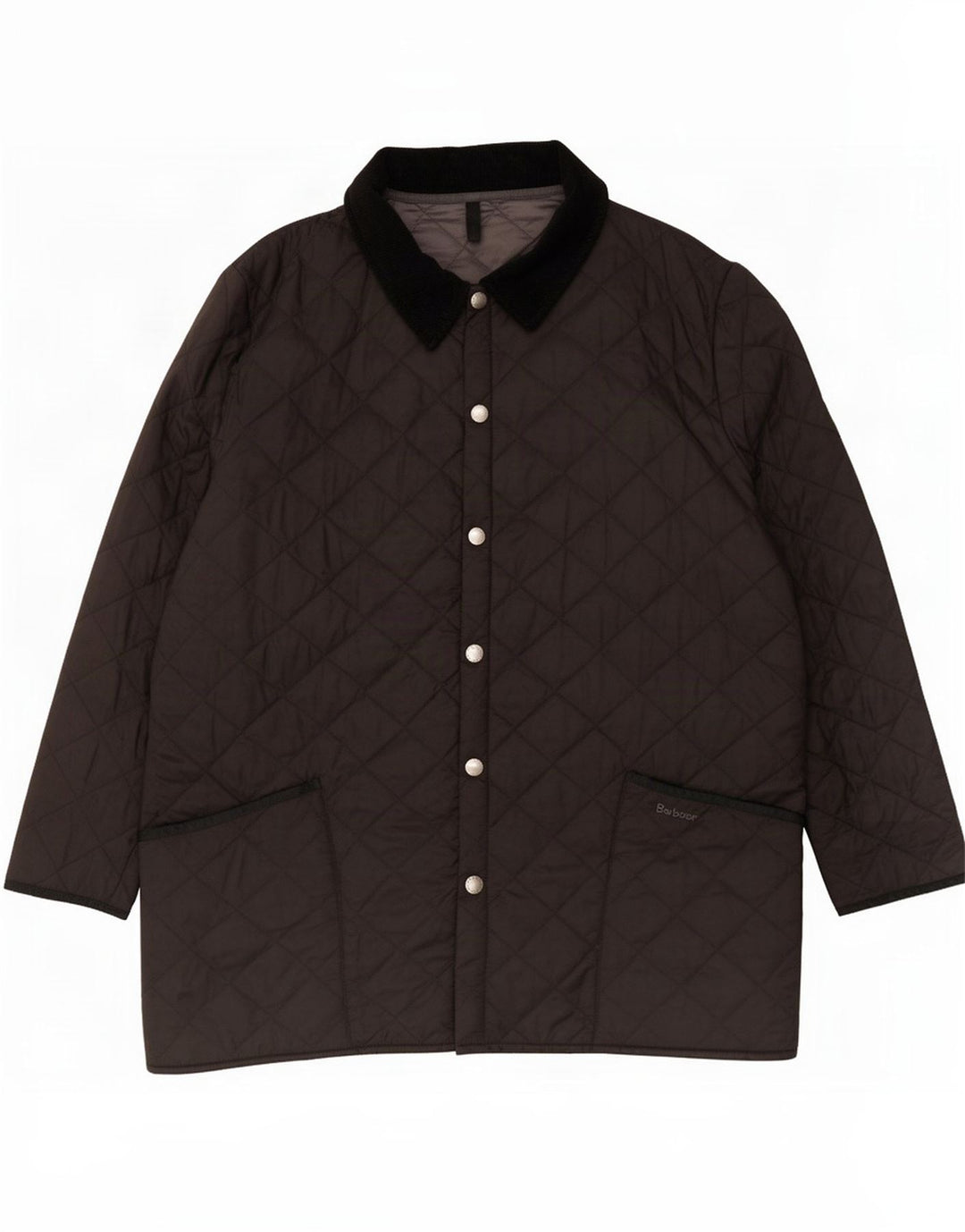 Barbour Mens Quilted Overcoat UK 44 XL Black Polyamide