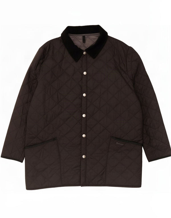 Barbour Mens Quilted Overcoat UK 44 XL Black Polyamide