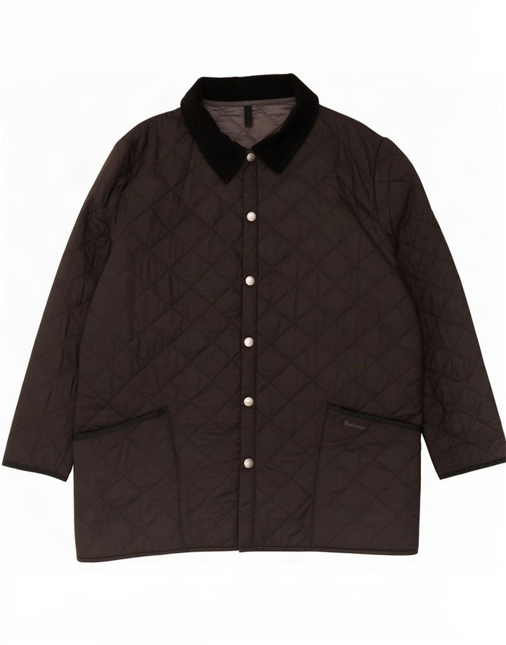 Barbour Mens Quilted Overcoat UK 44 XL Black Polyamide