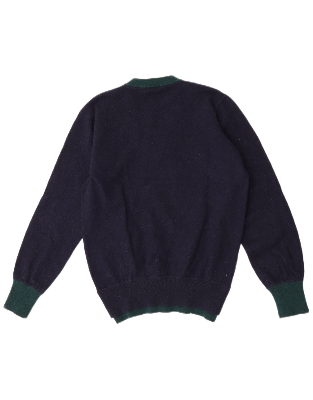 Boggi Milano Womens V-Neck Jumper Sweater UK 14 Medium Navy Blue