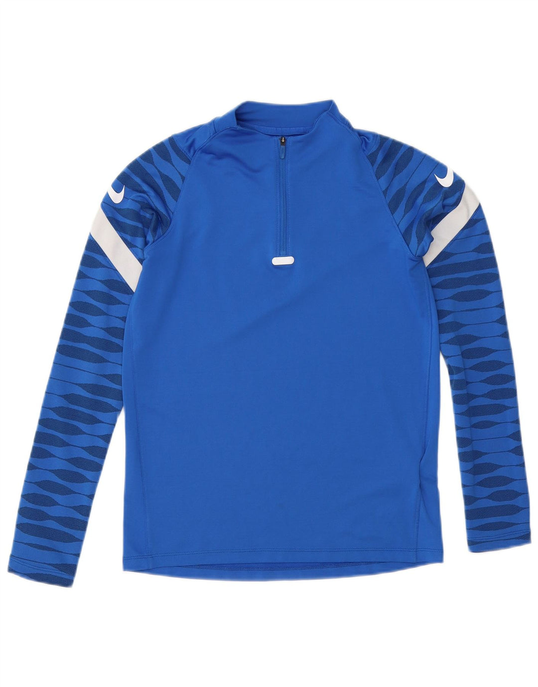 Nike Boys Dri Fit Pullover Tracksuit Top 12-13 Years Large Blue Geometric