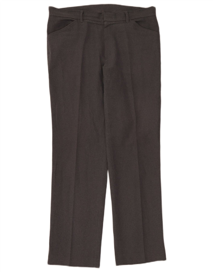Farah Mens Straight Casual Trousers W36 L34 Grey