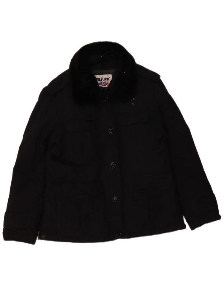 Blauer Womens Military Jacket UK 18 XL Black