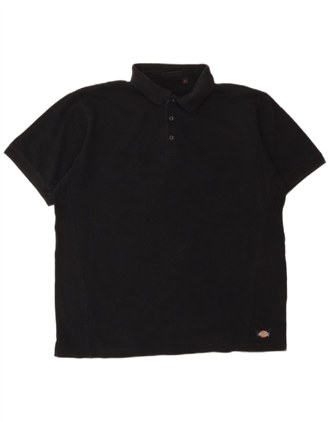 DICKIES Mens Graphic Polo Shirt XL Black Cotton