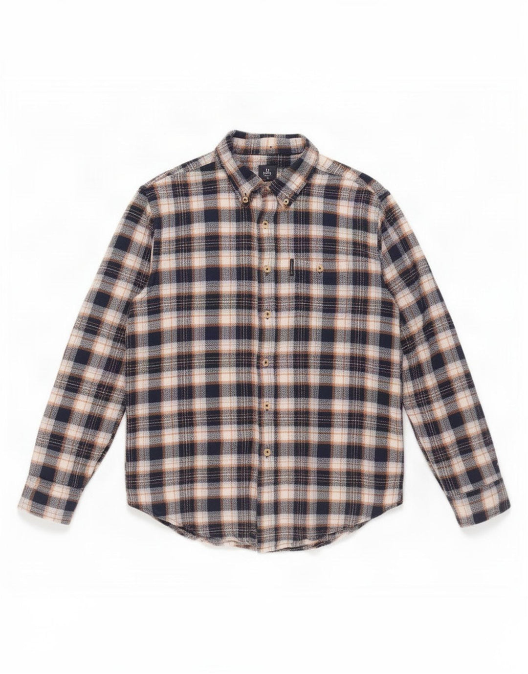Ben Sherman Mens Flannel Shirt Large Blue Check