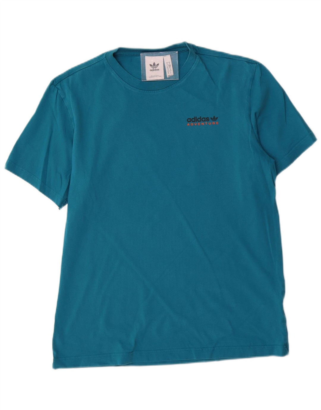 ADIDAS Mens Graphic T-Shirt Top Small Blue Cotton