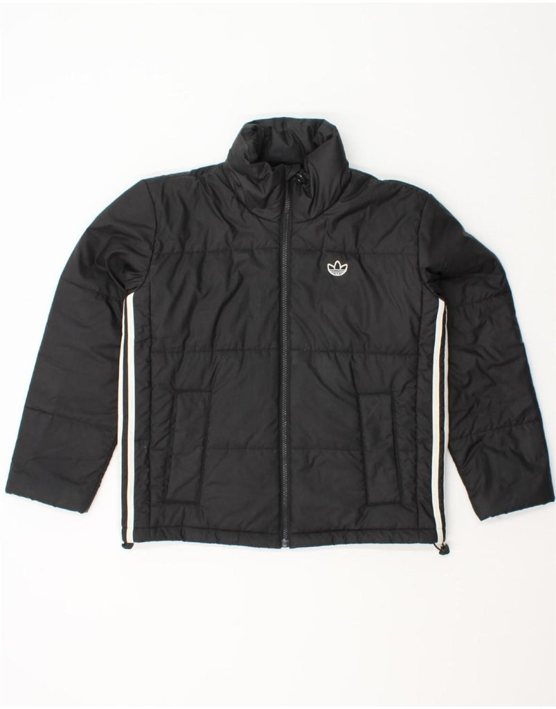 ADIDAS Womens Oversized Padded Jacket UK 4 XS Black Polyester Vintage Adidas and Second-Hand Adidas from Messina Hembry 