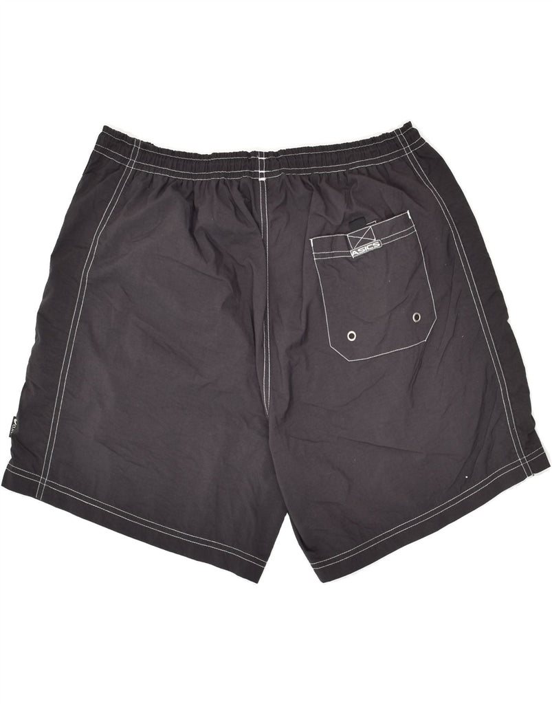 ASICS Mens Sport Shorts Medium Black Polyester | Vintage Asics | Thrift | Second-Hand Asics | Used Clothing | Messina Hembry 