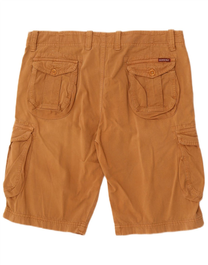 Carrera Mens Cargo Shorts IT 52 XL W36 Brown Cotton