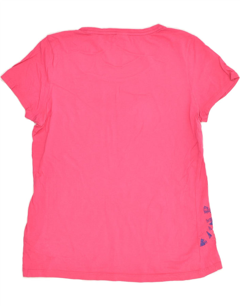 PUMA Womens Graphic T-Shirt Top UK 16 Large Pink Cotton | Vintage Puma | Thrift | Second-Hand Puma | Used Clothing | Messina Hembry 