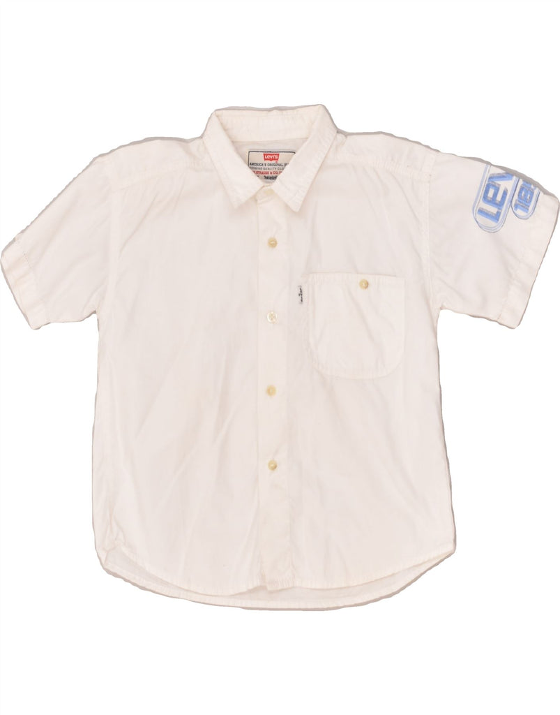 LEVI'S Boys Short Sleeve Shirt 3-4 Years White Cotton | Vintage Levi's | Thrift | Second-Hand Levi's | Used Clothing | Messina Hembry 