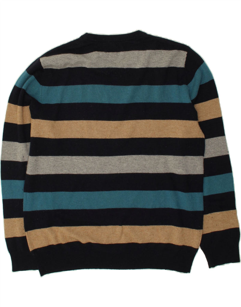 GANT Mens Crew Neck Jumper Sweater 2XL Multicoloured Striped Cashmere | Vintage Gant | Thrift | Second-Hand Gant | Used Clothing | Messina Hembry 