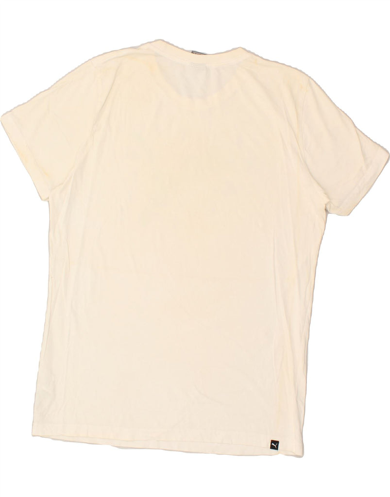 PUMA Mens Graphic T-Shirt Top XL White Cotton | Vintage Puma | Thrift | Second-Hand Puma | Used Clothing | Messina Hembry 