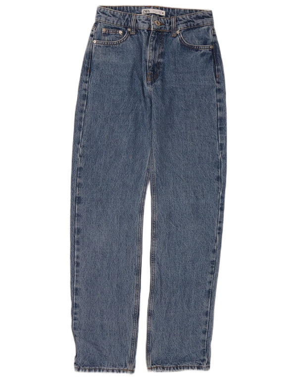 Zara Womens Straight Jeans EU 34 2XS W24 L30 Blue