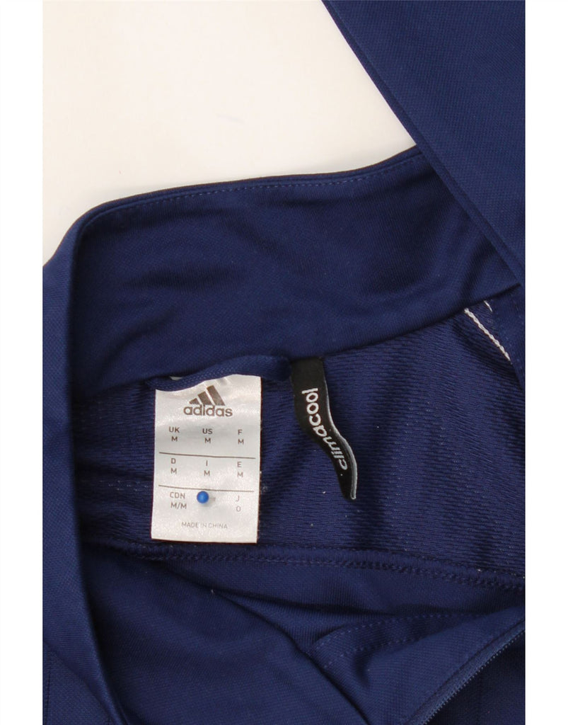 ADIDAS Mens Climacool Zip Neck Pullover Tracksuit Top Medium Navy Blue Vintage Adidas and Second-Hand Adidas from Messina Hembry 