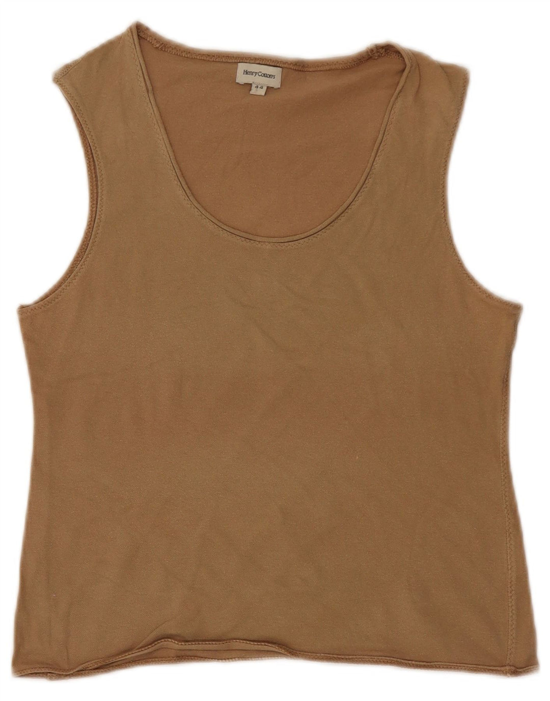 Henry Cottons Womens Vest Top IT 44 Medium Khaki Cotton