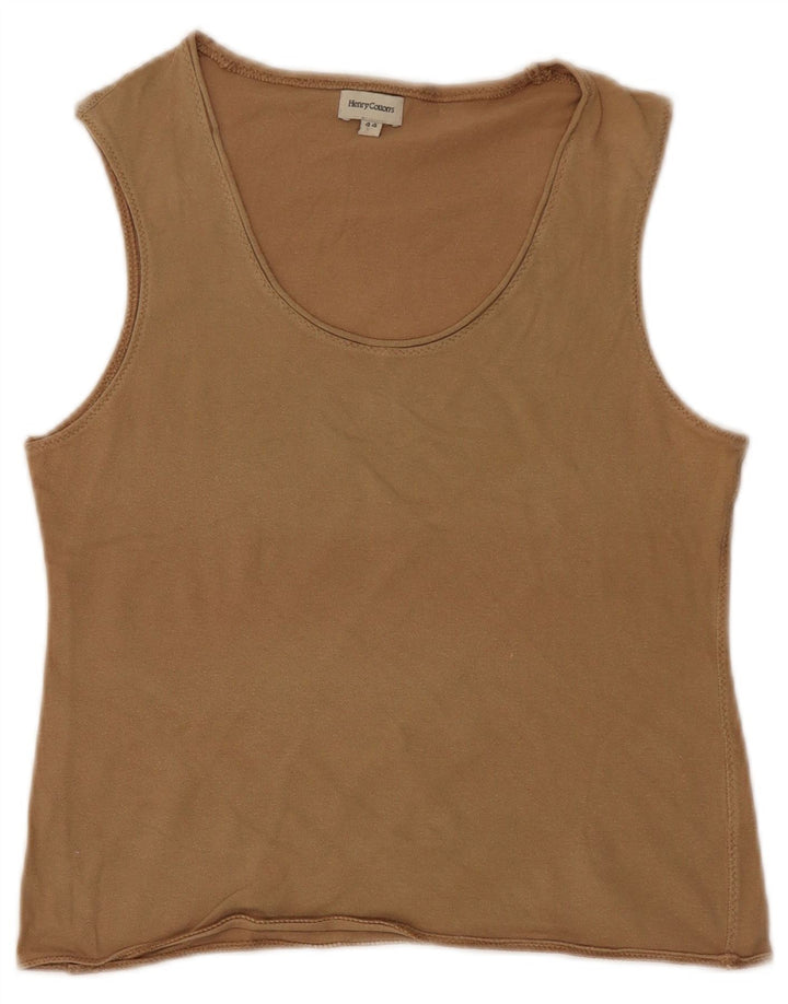 Henry Cottons Womens Vest Top IT 44 Medium Khaki Cotton