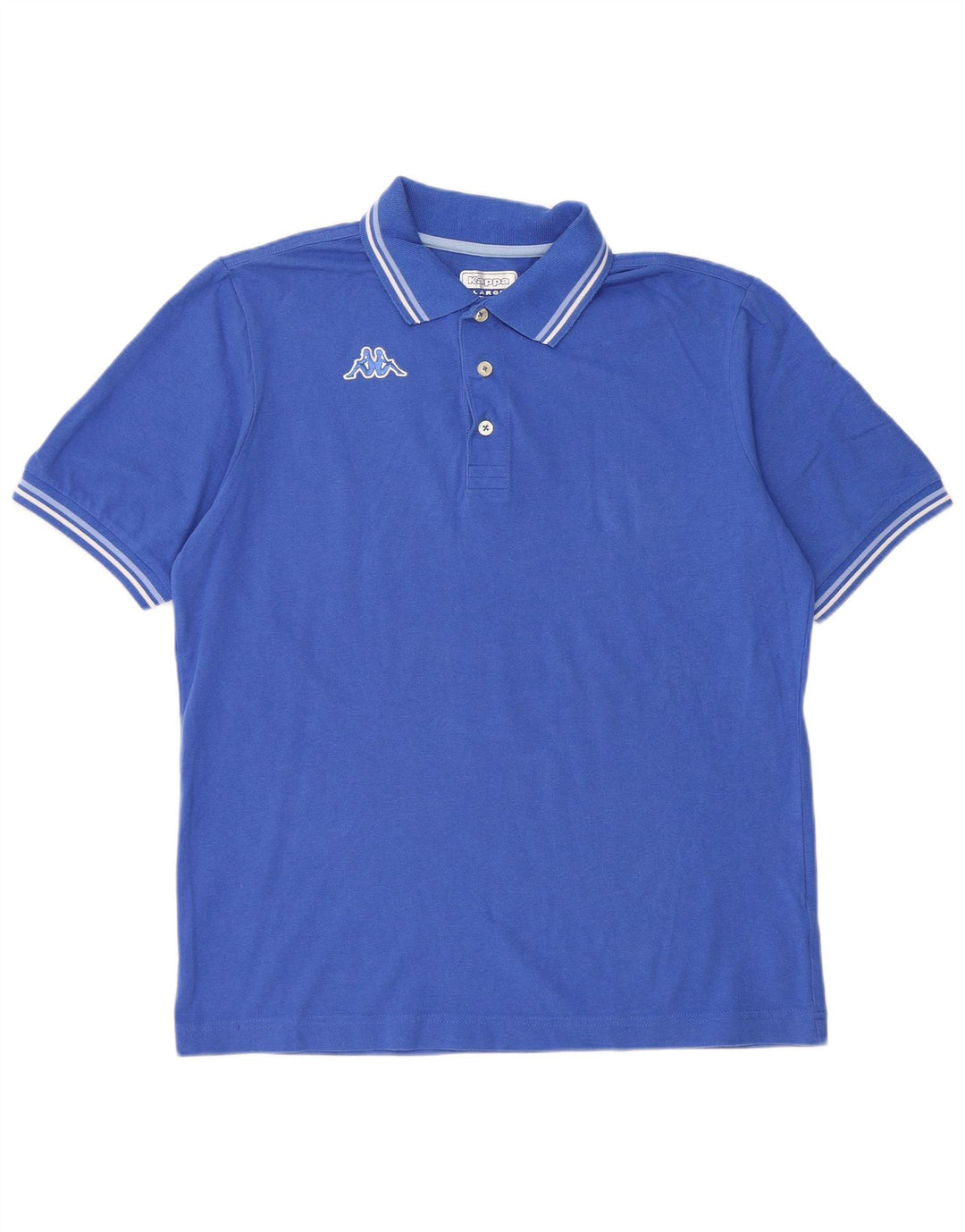 Kappa Mens Polo Shirt Large Blue Cotton