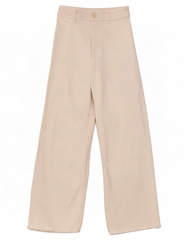 Zara Womens High Waist Wide Leg Jeans EU 36 XS W26 L28 White