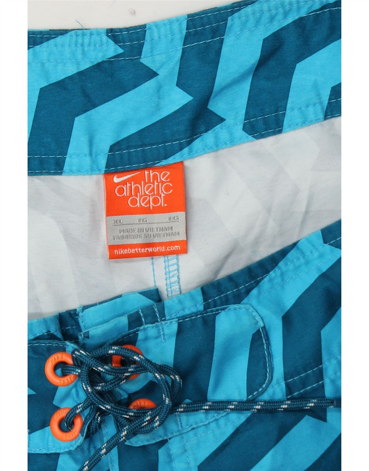 ADIDAS Mens Swimming Shorts XL  Blue Geometric Polyester