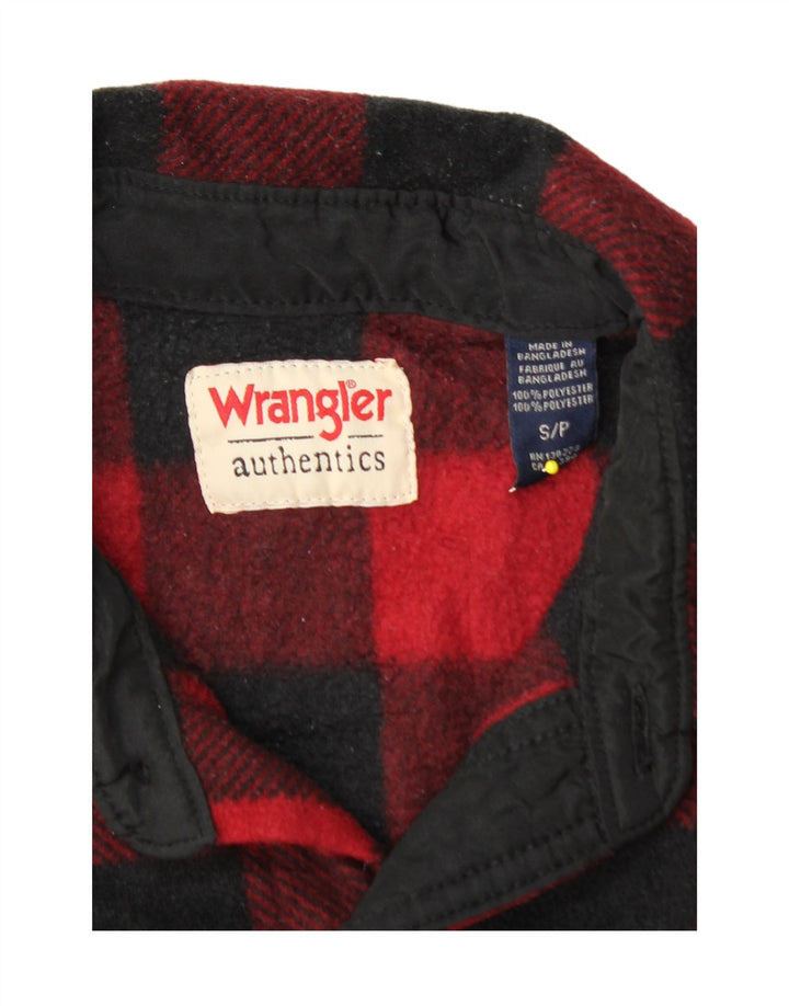WRANGLER Mens Fleece Shirt Small Red Gingham Polyester Vintage Wrangler and Second-Hand Wrangler from Messina Hembry 