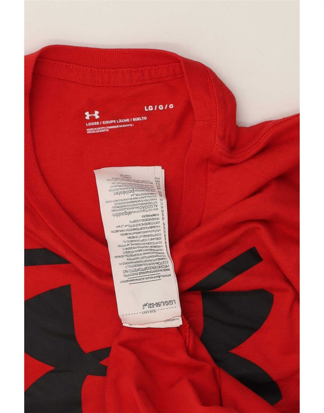 Under Armour Mens Graphic T-Shirt Top Large Red Cotton