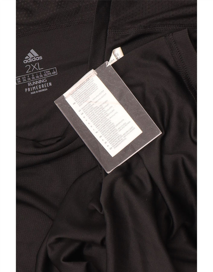 ADIDAS Mens Aeroready T-Shirt Top 2XL Black Polyester