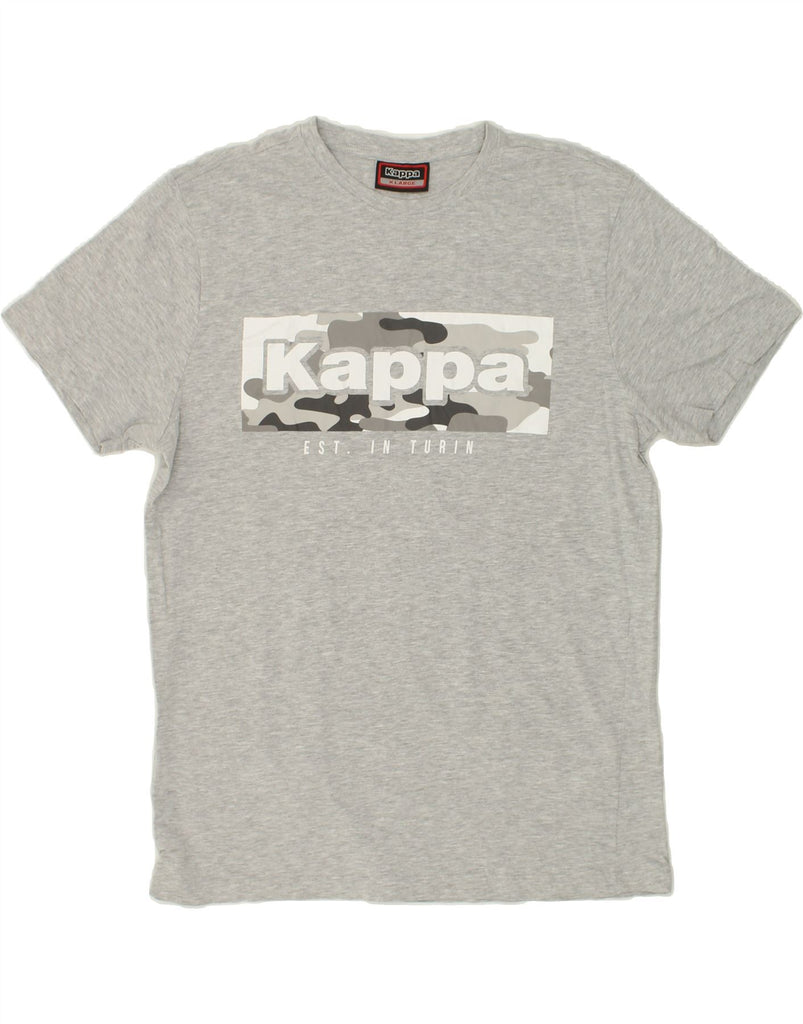 KAPPA Mens Slim Fit Graphic T-Shirt Top XL Grey Cotton | Vintage Kappa | Thrift | Second-Hand Kappa | Used Clothing | Messina Hembry 