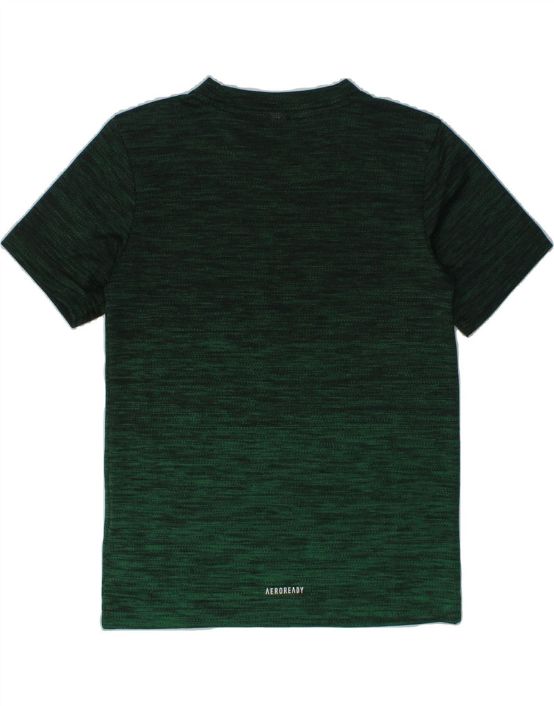 ADIDAS Boys Graphic T-Shirt Top 7-8 Years Green Flecked | Vintage Adidas | Thrift | Second-Hand Adidas | Used Clothing | Messina Hembry 