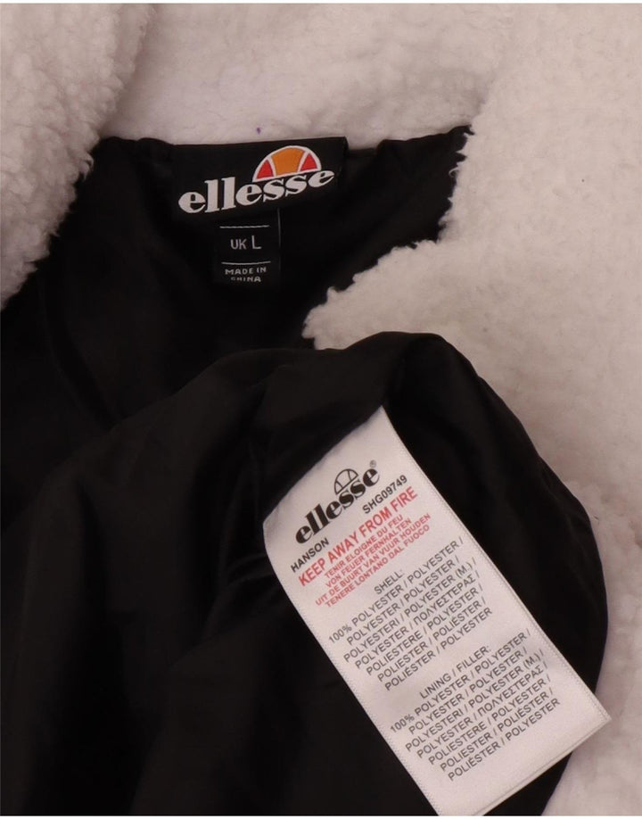 Ellesse Womens Fleece Padded Jacket UK 14 Large White Polyester Sports