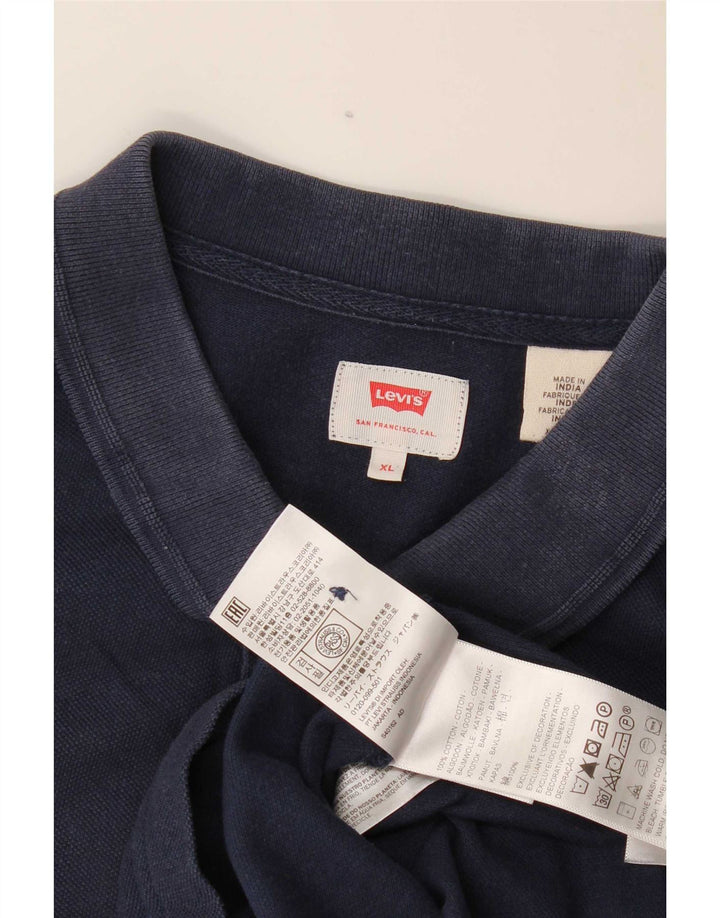 Levi's Mens Polo Shirt XL Navy Blue Cotton