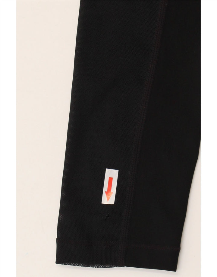Nike Womens Dri Fit Graphic Leggings UK 6 XS Black Polyester