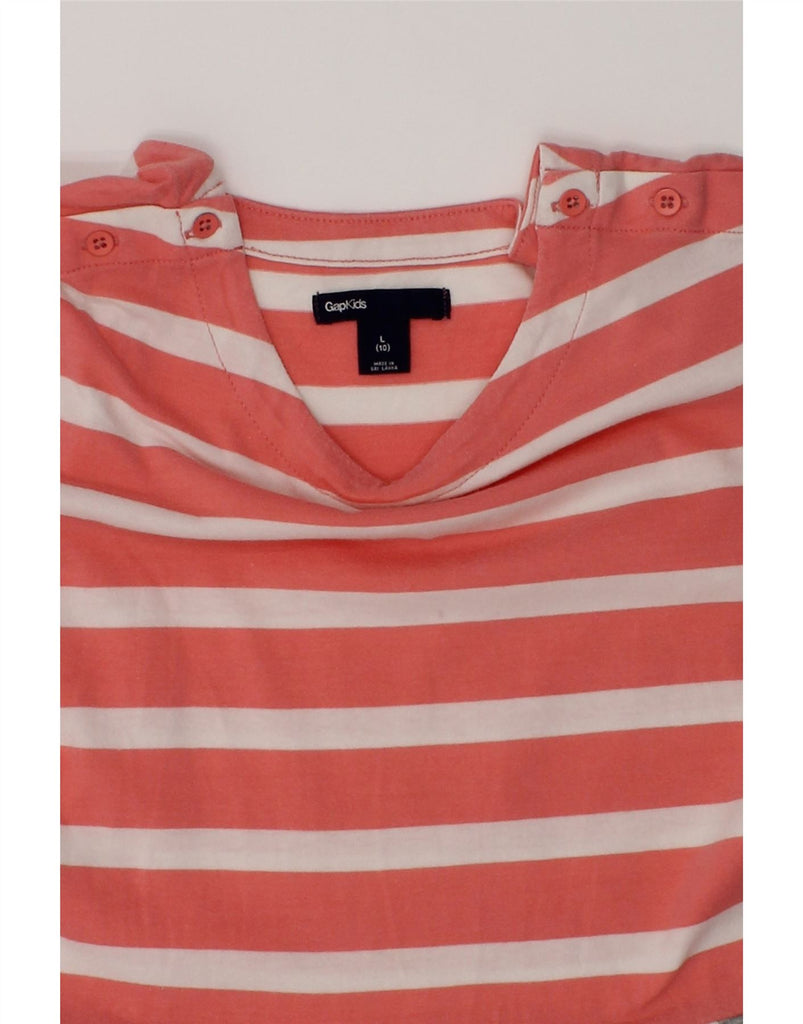 GAP Girls Basic Dress 9-10 Years Large  Orange Striped Cotton | Vintage Gap | Thrift | Second-Hand Gap | Used Clothing | Messina Hembry 